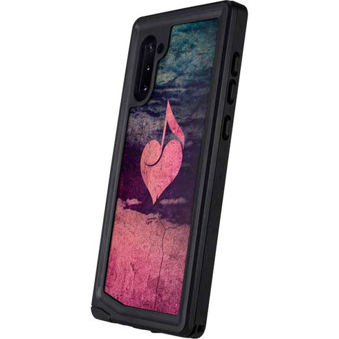 Rustic Musical Heart Galaxy Note 10 Waterproof Case