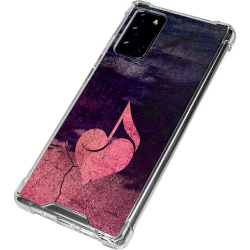 Rustic Musical Heart Galaxy Note20 5G Clear Case