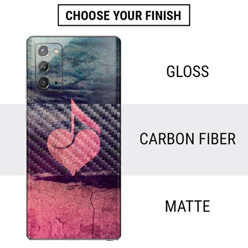 Rustic Musical Heart Galaxy Note20 5G Skin