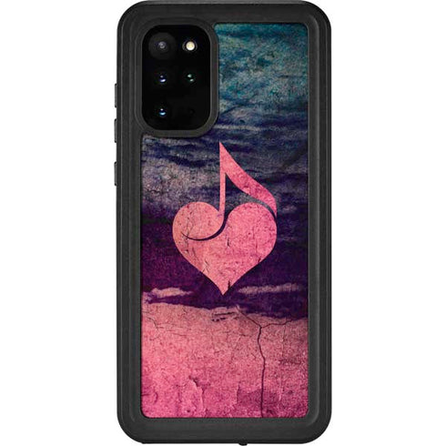 Rustic Musical Heart Galaxy S20 Plus Waterproof Case
