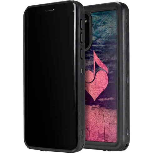 Rustic Musical Heart Galaxy S20 Plus Waterproof Case
