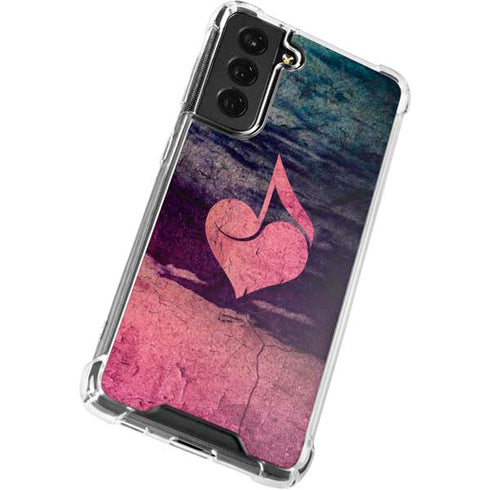 Rustic Musical Heart Galaxy S21 FE Clear Case