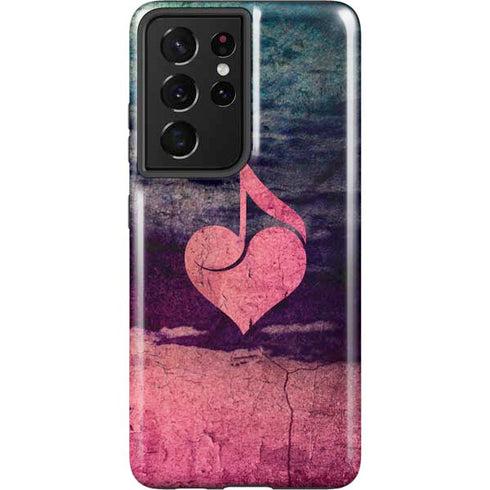 Rustic Musical Heart Galaxy S21 Ultra 5G Pro Case