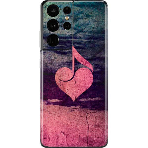 Rustic Musical Heart Galaxy S21 Ultra 5G Skin