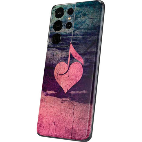 Rustic Musical Heart Galaxy S21 Ultra 5G Skin