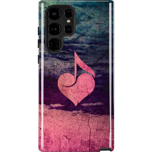 Rustic Musical Heart Galaxy S22 Ultra Pro Case