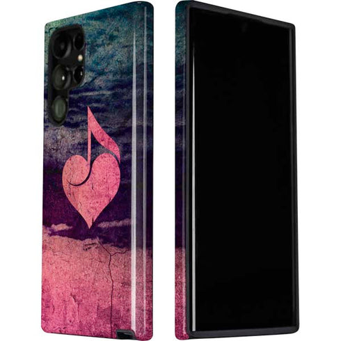 Rustic Musical Heart Galaxy S22 Ultra Pro Case