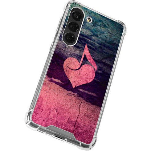 Rustic Musical Heart Galaxy S23 Clear Case