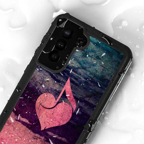 Rustic Musical Heart Galaxy S23 Plus Waterproof Case