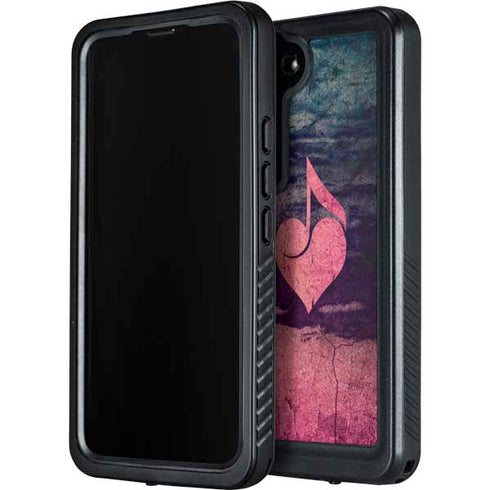 Rustic Musical Heart Galaxy S23 Waterproof Case