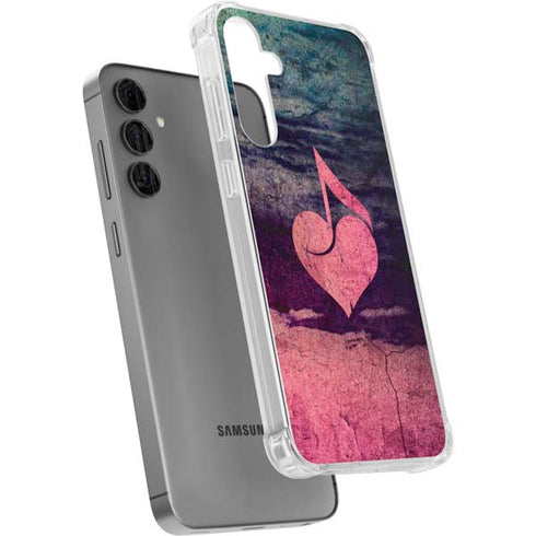 Rustic Musical Heart Galaxy S24 Plus Clear Case