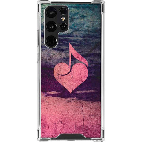 Rustic Musical Heart Galaxy S24 Ultra Clear Case