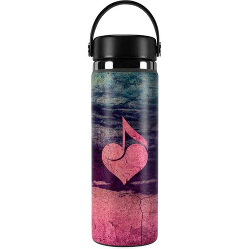 Rustic Musical Heart Hydro Flask 20oz Wide Mouth Skin