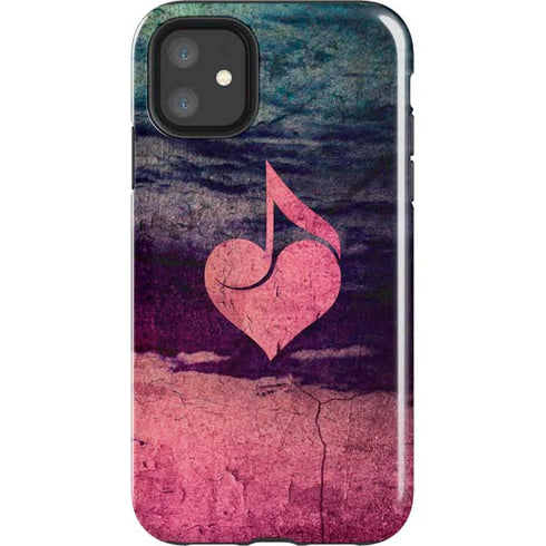 Rustic Musical Heart iPhone 11 Impact Case