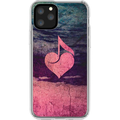 Rustic Musical Heart iPhone 11 Pro Clear Case