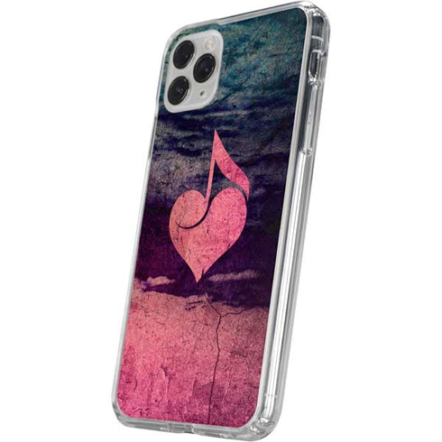 Rustic Musical Heart iPhone 11 Pro Clear Case