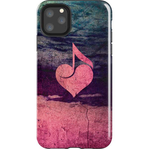 Rustic Musical Heart iPhone 11 Pro Max Impact Case