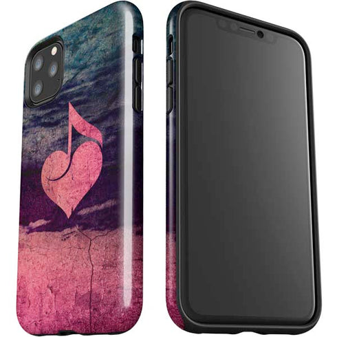 Rustic Musical Heart iPhone 11 Pro Max Impact Case