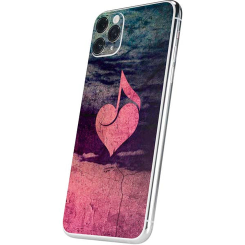 Rustic Musical Heart iPhone 11 Pro Max Skin