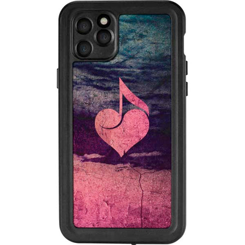 Rustic Musical Heart iPhone 11 Pro Max Waterproof Case