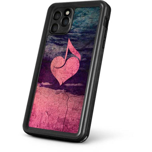 Rustic Musical Heart iPhone 11 Pro Max Waterproof Case