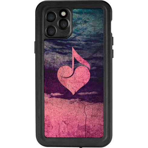 Rustic Musical Heart iPhone 11 Pro Waterproof Case