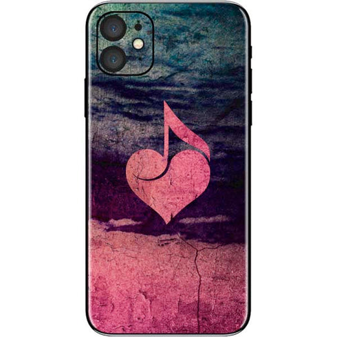 Rustic Musical Heart iPhone 11 Skin