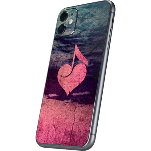 Rustic Musical Heart iPhone 11 Skin