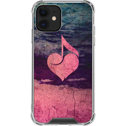 Rustic Musical Heart iPhone 12 Clear Case