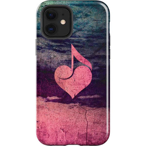 Rustic Musical Heart iPhone 12 Impact Case