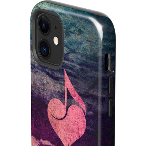 Rustic Musical Heart iPhone 12 Impact Case