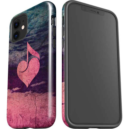 Rustic Musical Heart iPhone 12 Impact Case