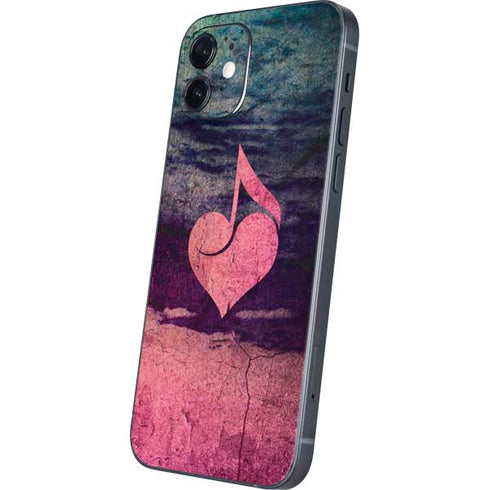 Rustic Musical Heart iPhone 12 Mini Skin