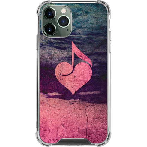 Rustic Musical Heart iPhone 12 Pro Max Clear Case