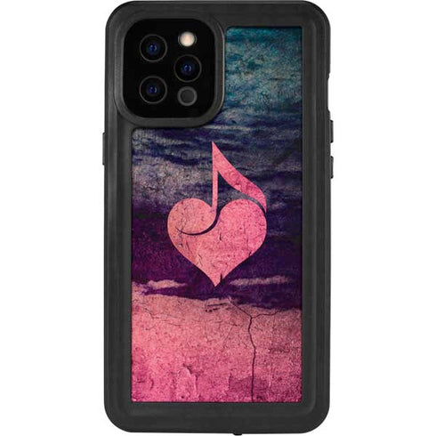 Rustic Musical Heart iPhone 12 Pro Max Waterproof Case