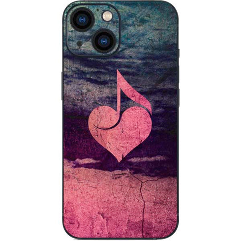 Rustic Musical Heart iPhone 13 Mini Skin