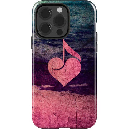 Rustic Musical Heart iPhone 14 Pro Impact Case