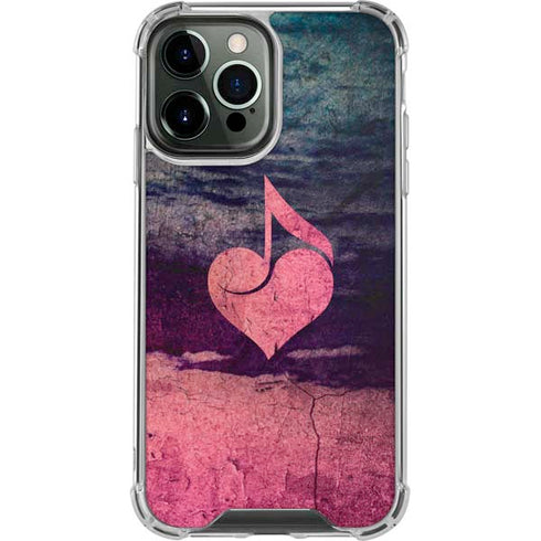 Rustic Musical Heart iPhone 14 Pro Max Clear Case