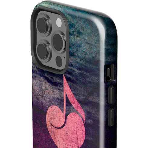 Rustic Musical Heart iPhone 15 Pro Max Impact Case