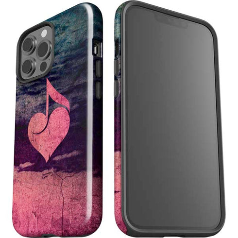 Rustic Musical Heart iPhone 15 Pro Max Impact Case