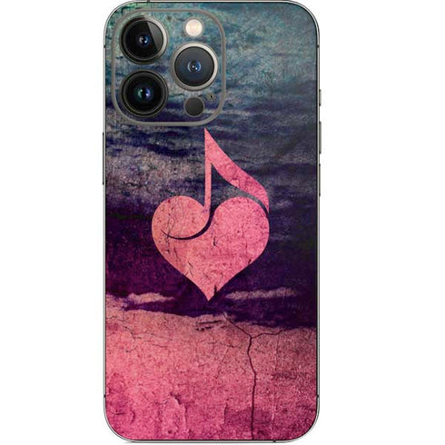 Rustic Musical Heart iPhone 14 Pro Skin