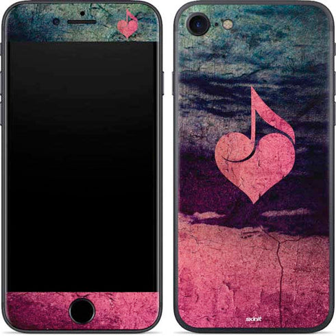 Rustic Musical Heart iPhone 7 Skin