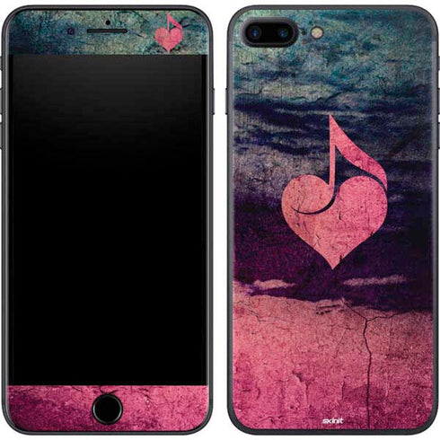 Rustic Musical Heart iPhone 8 Plus Skin