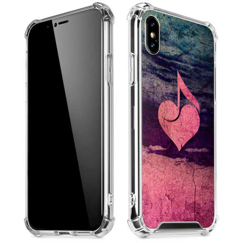 Rustic Musical Heart iPhone XS Max Clear Case
