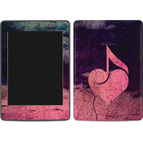 Rustic Musical Heart Amazon Kindle Skin