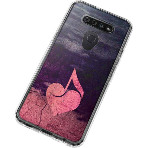 Rustic Musical Heart LG K51/Q51 Clear Case