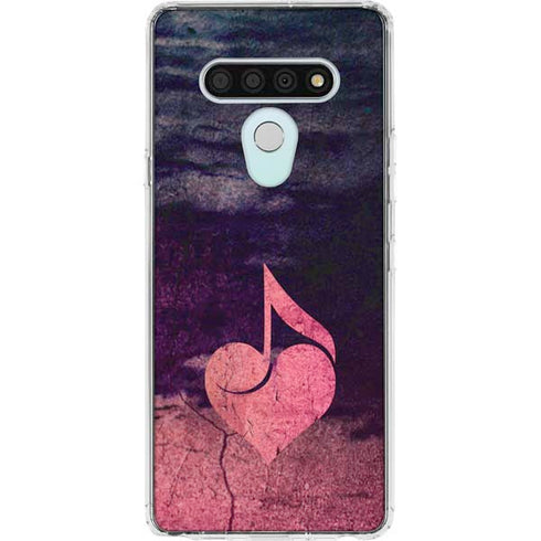 Rustic Musical Heart LG Stylo 6 Clear Case