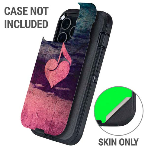Rustic Musical Heart Otterbox Defender iPhone Skin
