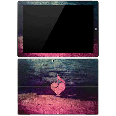 Rustic Musical Heart Surface Pro 3 Skin