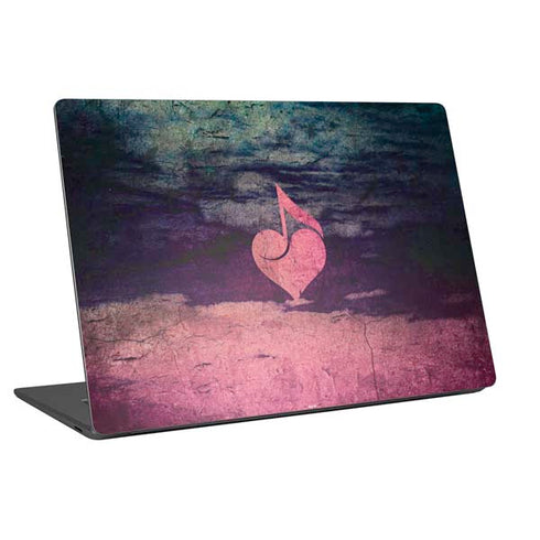 Rustic Musical Heart Universal Laptop 14in (11.4 x 8.2in) Skin